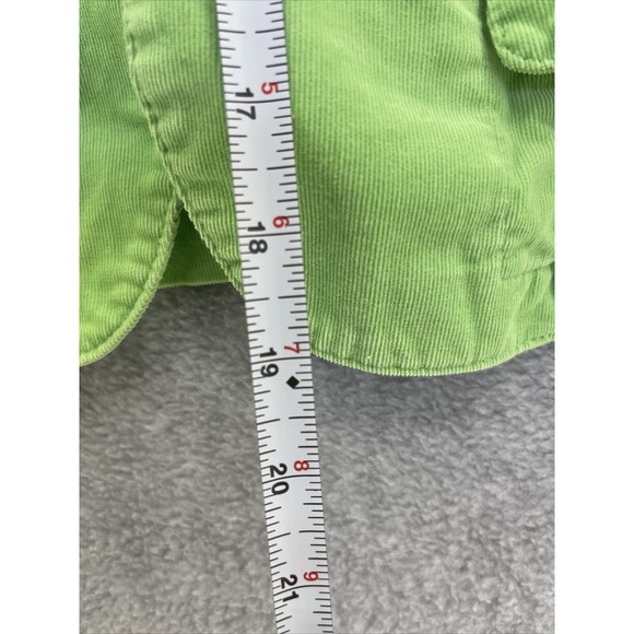 Better B. Lime Green Blazer Micro Corduroy Double Breasted Faux Pockets USA Made - Picture 6 of 8